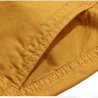 Očev dan Day, Poropl Casual Cargo Sport džepovi Elastični struk klike Bijele kratke hlače za muškarce Žuta veličina 14