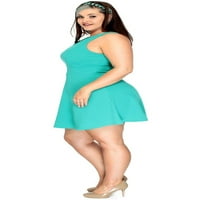 Ženska haljina plus veličine klizača W Stheppy Cut-Out, Jade, XL