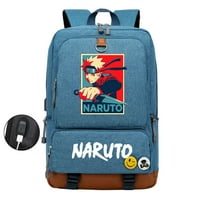 Bzdaisy multi-džepna ruksaka s USB punjenjem i 15 '' prijenosom prijenosnog računala - Naruto tema Unise za djecu Teen