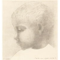 Odilon Redon Crni moderni uokvireni muzej Art Print pod nazivom - pon enfant