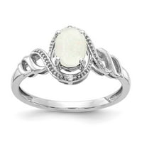 10k bijeli zlatni simulirani opal dijamantni prsten -. DWT. CWT - veličina 7,00