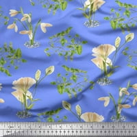 Soimoi Velvet Tkaninski listovi i cvijet od tiskanog tkanine širine