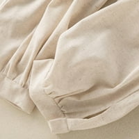 Posteljine Hlače Žene Ljetne hlače za žene Ležerne prilike ljetne vuče Elastični džepovi visokog struka