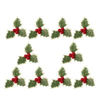 Hemoton Creative Božićna biljka Stem odabir Garlandski pribor Dekoracija umjetna bobica zelena lista za odabir za DIY kućni ukras