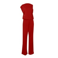 Capri pantalone za žene banket haljina kombinezon seksi viseći vrat pantalone crvene s