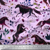 Limoi pamučna pamučna pamučna tkanina, cvjetni i jednorođeni dekor za životinje od tiskanog dvorišta