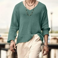 Dukseri pulover za muškarce Muški džemperi Pulover Dugeteri Dugih rukava Trendy Mint Green L