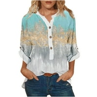 Jakna Ljetna modna casual trendi ispisana majica za tiskane majice izrez dame bluze