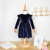 9 meseci-5years Girls Haljina Dječja dječja modna slatka boja s jednom rukom Princess haljina plave