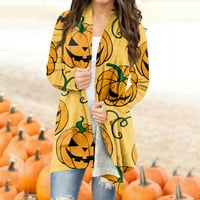 MLQIDK Plus Veličina Cardigan za žene Jesen modni otvoreni prednji kardigan džemper lagan Halloween