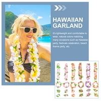 Tinksky Hawaiian Garland Umjetna cvijeća za glavu za glavu na narukvicu u setu Tropical Beach Party