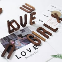 -Groee Nordic Style 3D drvena slova za tablicu, kućni zid, dekor za zabavu, DIY zanata