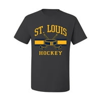 Divlji Bobby City of St. Louis Hockey Fantasy Fan Sports Muška majica, ugljen, veliki