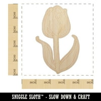 Ručno izvučeno tulip cvijet Doodle Oblik drveta Nedovršeni Clout Craft DIY Projekti debela