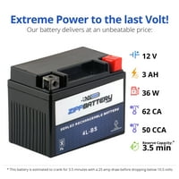 Zipp baterija YTX4L-BS visoke performanse - Održavanje besplatno - zapečaćeno AGM motociklistička baterija
