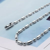Kripyery hip hop srebrna boja lančana ogrlica od nehrđajućeg čelika kuglična kugličarka Unise Dug ogrlica