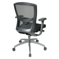 Office Star Proizvodi Crna Programska stolica visoke leđa s podesivim upravljanjem oružjem i sinhronom