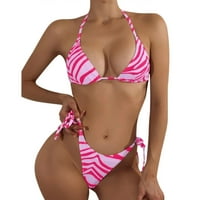 Wofedyo bikini setovi za žene ženski bikini set za ispis kupaći kostim Stripetippint Ispiši grudnjake