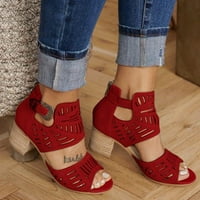 Puntoco Women Sandals Cleance, ženske peep toe visoke pete krute cipele sa ležernim cipelama Sandale
