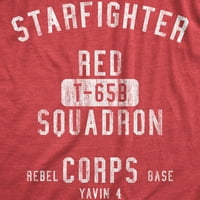 Muška starfighter Crvena eskadrila majica smiješna vintage grafičar nerdy tie za momke - 4xL grafičke