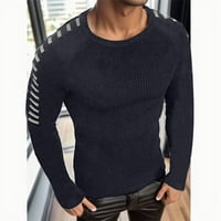 HFolob muške majice Muškarci Zimske dugih rukava Blok pleteni džemper pulover vrhovi majica majica za