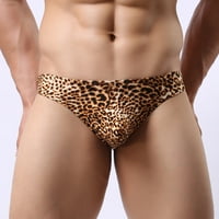 Muški donji rublje Boxer kratki žuti muški novi visoki profil donjeg rublja niskog struka Leopard-tisak