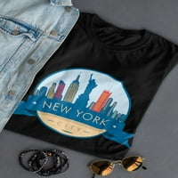 Skyline značka New York City Women Crna majica, Ženska velika
