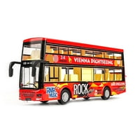 Kripyery Diecast Autobus Povucite model automobila uz glazbu Light Kids Obrazovni igrački poklon