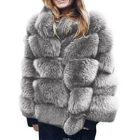 Sherpa jakna za žene, ženski zimski kaput jakna luksuzna furtu krznena kaput slim dugi rukav ovratnik