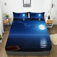 3D opremljeni lim Moon Morski krevet odjeća za krevet na mikrofibersku kućna tekstila Pejzažna jastučnica