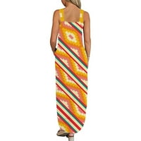 Ženska ležerna haljina Odmjana odmor Labava sandress dugačka haljina Crisscross Geometric Split Maxi