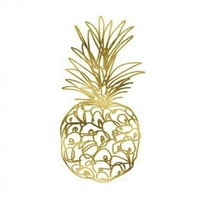 Zlatni ananas II poster Ispis Linde Woods