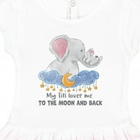Inktastic moj Titi me voli na Mjesec i Back Elephant Obiteljski poklon Djevojku za mališana