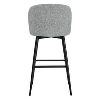 30 okretni tapecirani šalterne stolice sa stolicama sa leđima i metalnim nogama, tkanina u sivoj boji