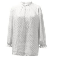 Scyoekwg Zapadne majice za žene Pulover majice Lagane bluze Comfy Softwer dugih rukava Trendy okrugli