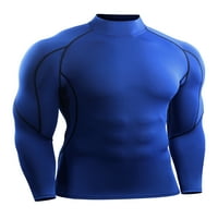 Kompresije s dugim rukavima za muškarce dugih rukava Baselayer Tops Cool donje košulje za sušenje fitness