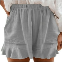 Fnochy kratke hlače za žene kratke hlače Cleariance Sport Moda plus veličina Ležerni elastični džep struk labav