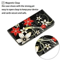 iPhone mini novčanik, šareni uzorak PU kožnih udarca na kartici Kartice Case Magnetic Shock Otporni
