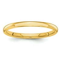 14K žuti zlatni prsten za prsten za vjenčanje Standardni umetnut