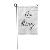 Kraljevska ručna slova Riječ kraljevska i kruna ukrašavanje poruke Vrtna zastava Dekorativna zastava Kuća baner