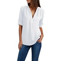 Ženski patentni blusi Elegantne oblačeve poslovne kancelarijske radne tunike na vrhu Ležerne košulje