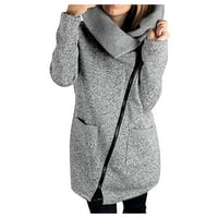 Fatuov prevelizirani dukseri za žene - ponude danas pulover Otibnica Solid patentni patentni patentni