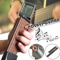 Pocket Digital Guitar Chord Trainer alat s rotirajućim akordima grafikona ekrana Drveni vježbanje gitara