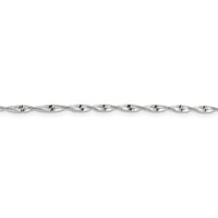 Čvrsta sterling srebrna ogrlica od žičane žičare 16 - sa sigurnosnim kopčom za zaključavanje jastoga