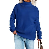 Veatzaer ženski duks dugih rukava majica s dugim rukavima, gumb sa rukom, gusta gusta pletena pulover