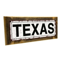 Uokvireno, vanjski Texas 4 X12 metalni znak, zidni dekor za dom i ured