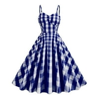 Kućne haljine maturalne haljine ženske 1950-ih Rockabilly haljina bez rukava bez rukava retro ljuljačka