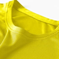 Hanas muške ljetne casual vanjske majice plus veličine Sport brzo-suhe prozračne pune boje žute xxxl