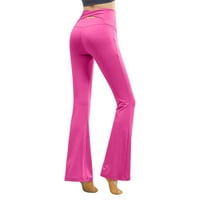 Tajice za žene Ženska uzročno ljeta čvrsta elastična visoka struka tanke hlače Yoga Sportske casual