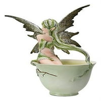 Amy Brown Teacup Matcha Green Tea Fairy u cvijetu Teacup Figurine Faerie Garden 6 H Kolekcionarna statua